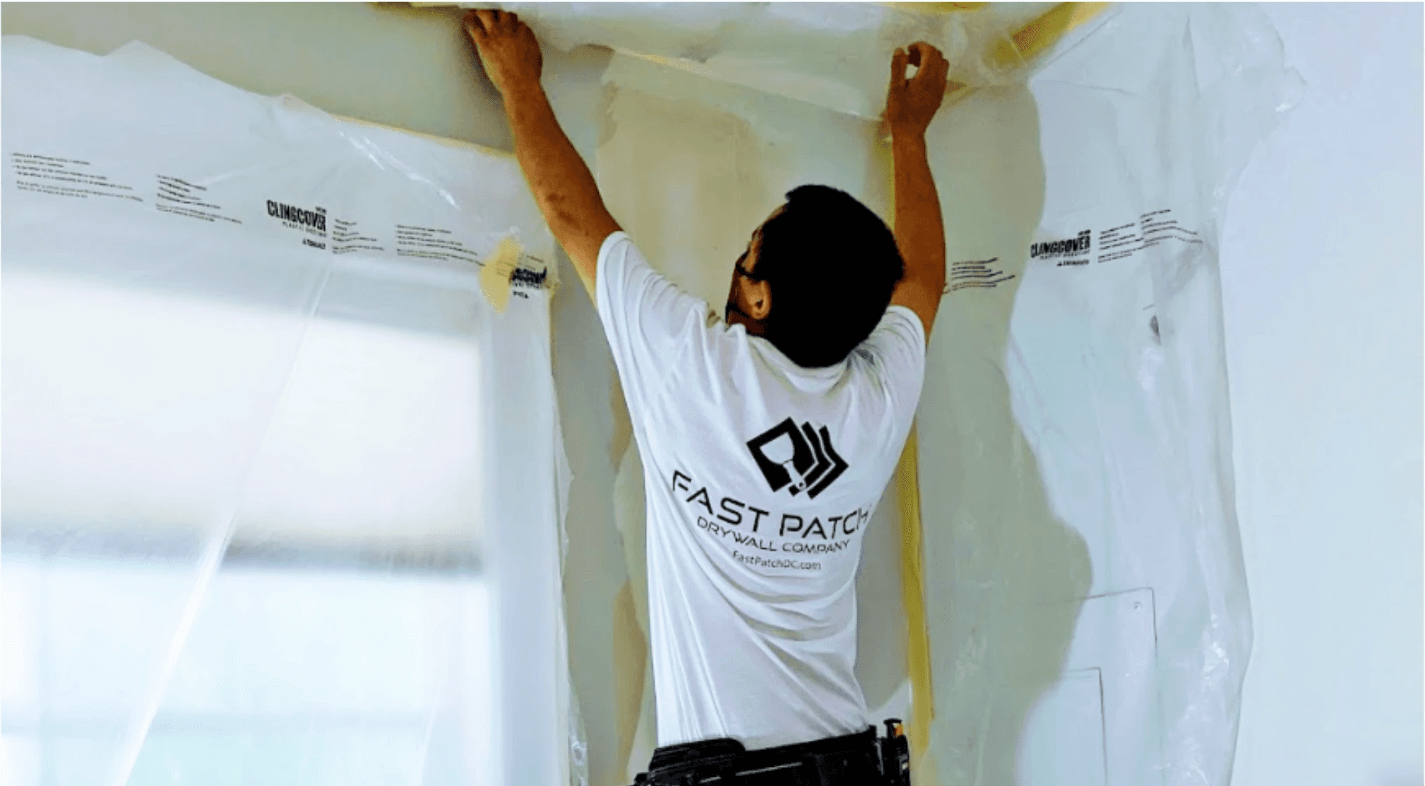New drywall panels hung and being finished in a Seattle remodel